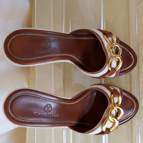 Cole Haan Slides with Chain Detail - Picture 4 of 14